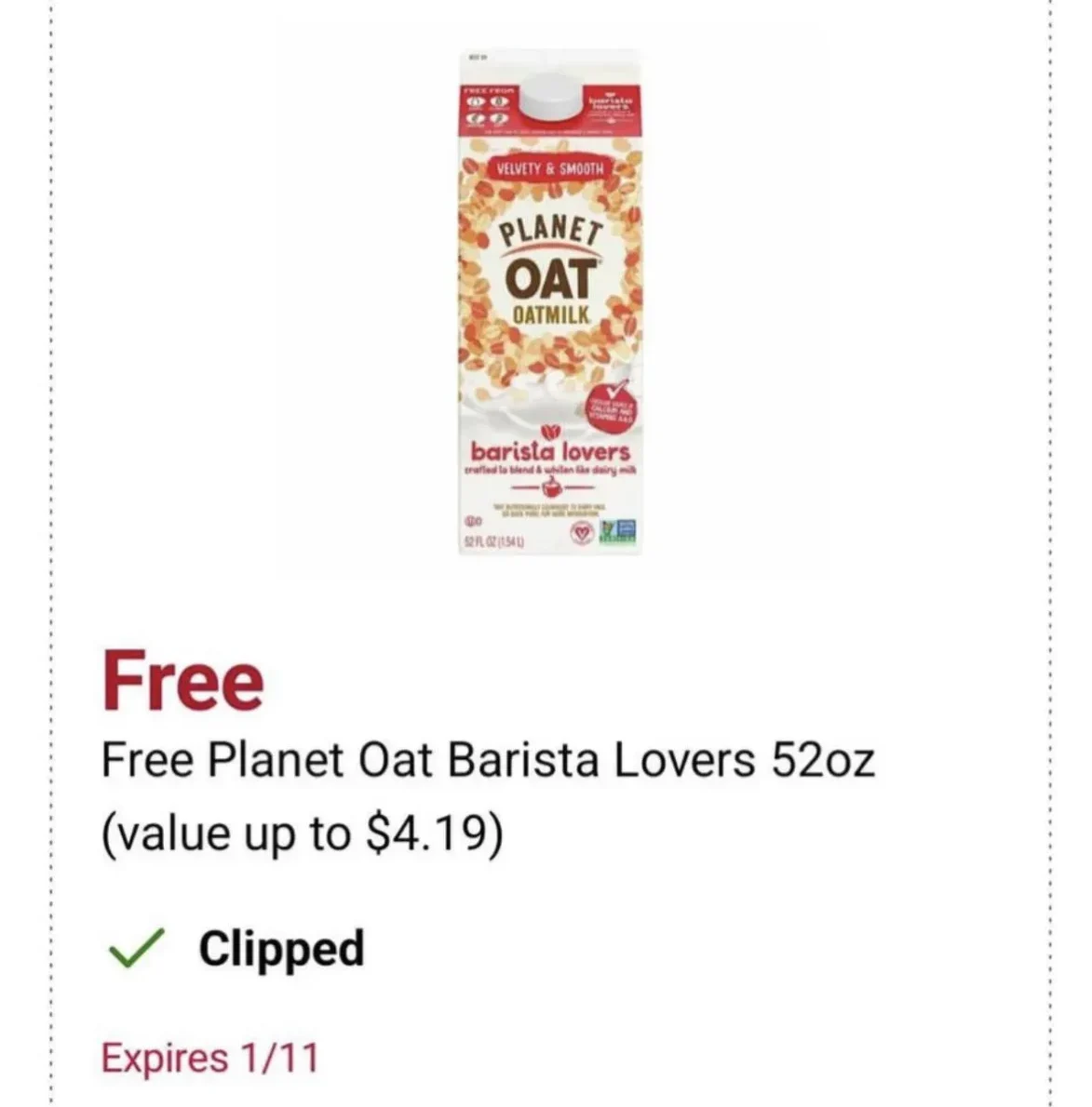free planet oat oatmilk