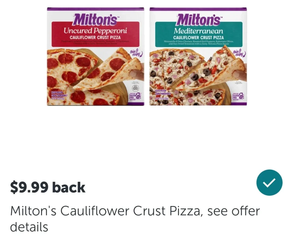 miltons pizza rebate